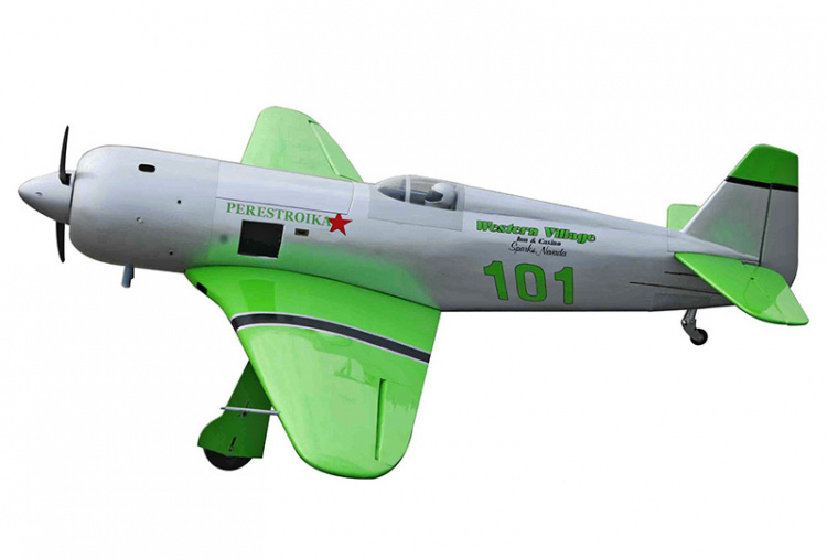 Seagull YAK-11 Reno Racer Perestroika 1776mm 35cc Gas Grön ARF