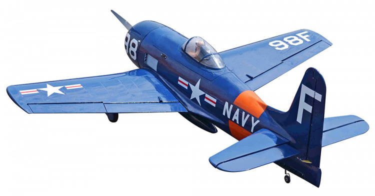 Seagull Grumman F8F Bearcat Navy 33cc Bensin ARF