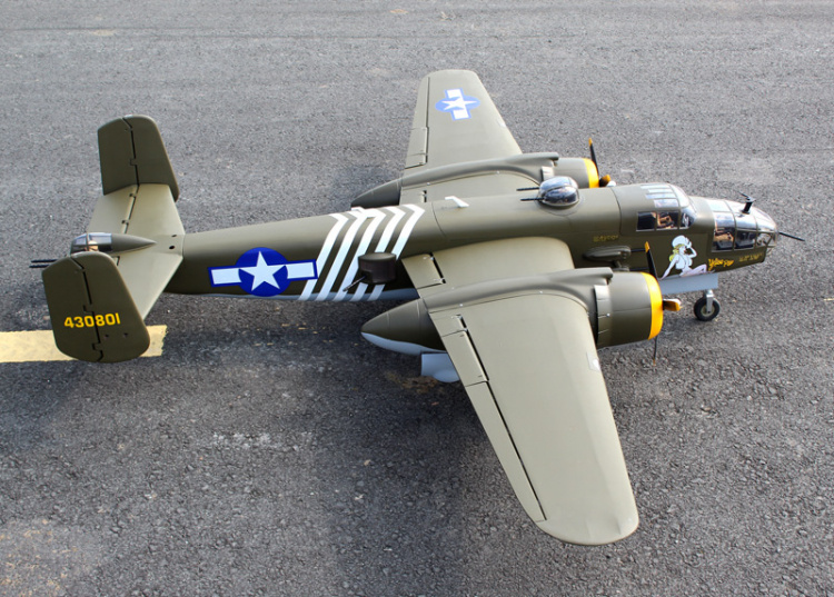 Seagull Mitchell B-25 20cc Gas med Infällbara Landställ ARF