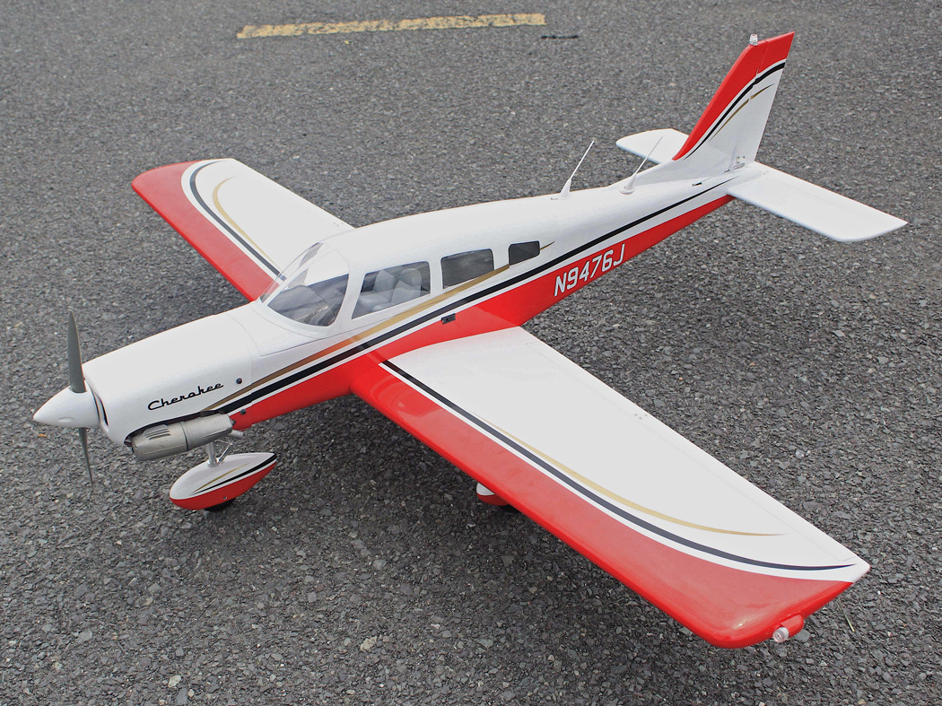 Seagull Piper Cherokee 153cm 10-15cc Röd ARF
