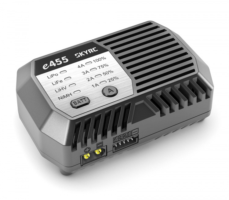 SkyRC e455 Laddare LiPo/LiFe/LiHV 2-4S,NiMH 6-8S 50W 240AC