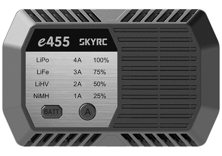 SkyRC e455 Laddare LiPo/LiFe/LiHV 2-4S,NiMH 6-8S 50W 240AC