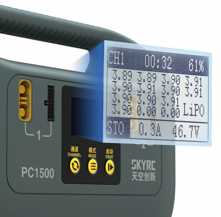 SkyRC PC1500 Laddare LiPo/LiHV 12S/14S 9A/25A 1500W 220AC
