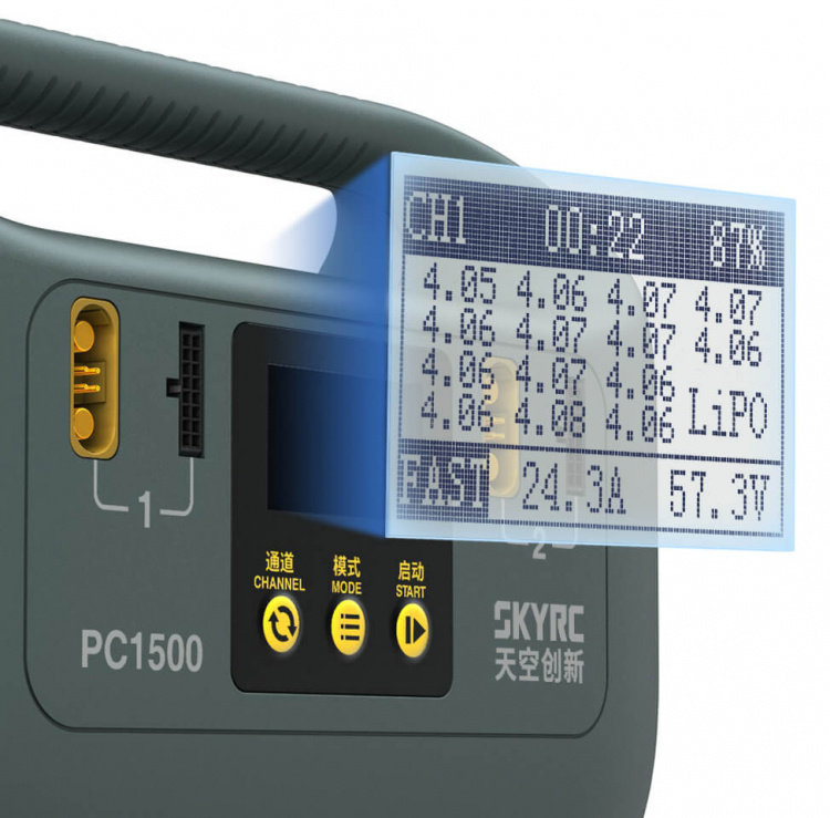 SkyRC PC1500 Laddare LiPo/LiHV 12S/14S 9A/25A 1500W 220AC