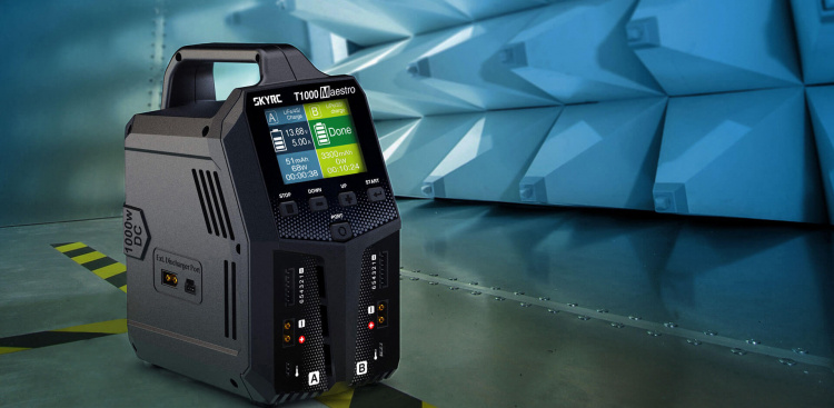 SkyRC T1000 Maestro Laddare AC/DC 2x20A 1000W