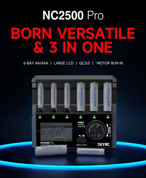 SkyRC NC2500 Laddare NiMH AA/AAA 0,1-2,5A 240AC