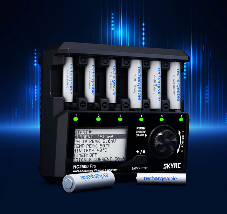 SkyRC NC2500 Laddare NiMH AA/AAA 0,1-2,5A 240AC