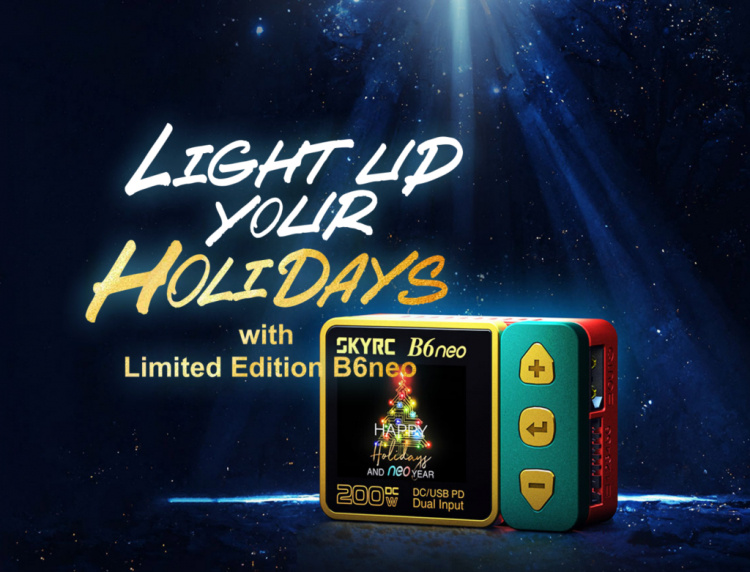 SkyRC B6neo DC Laddare Input 10-28volt, 12A Christmas Edition
