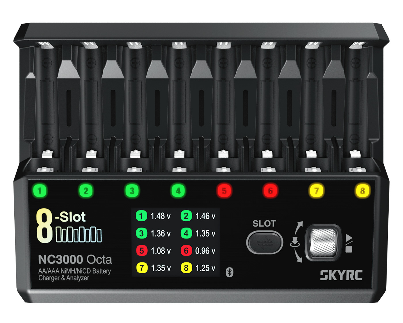 SkyRC NC3000 Octa Laddare NiMH/NiCd AA/AAA 0.2-3A PD 65W