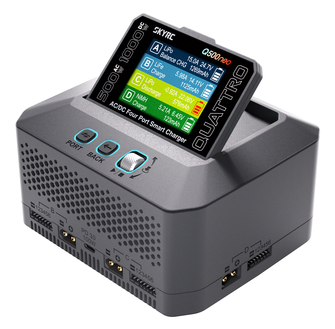 SkyRC Q500neo Quattro Laddare 1-6S 1000W AC&DC