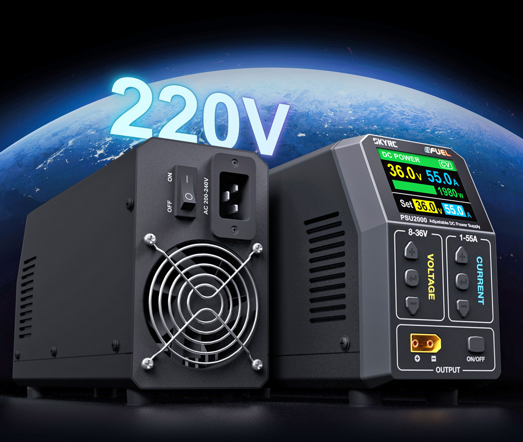 SKYRC eFUEL PSU2000 Nätaggregat 8-36V 1-55A