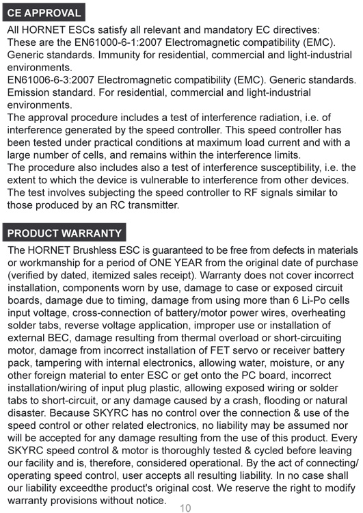 Hornet 80A ESC Flyg & Heli Brushless*