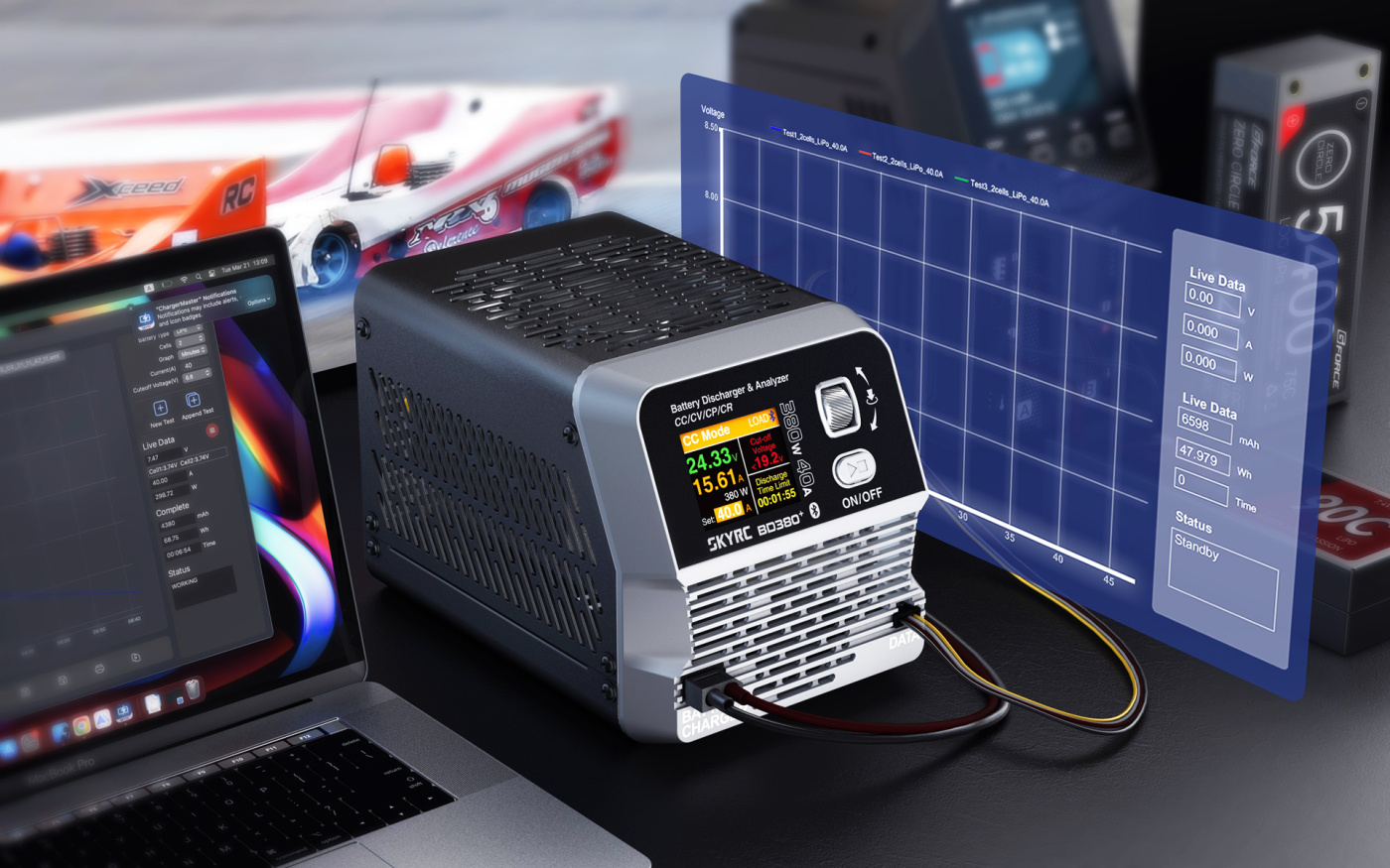 BD380+ Urladdare 40A & Batteri Analysering