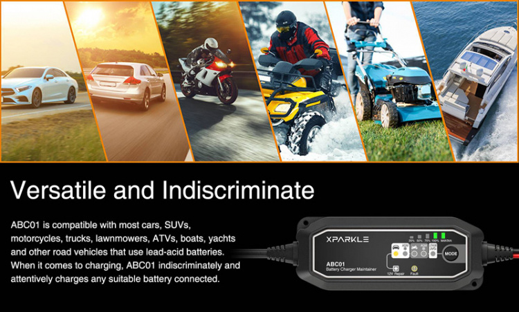 Xparkle ABC01 Automatisk 12V Batteriladdare (240VAC)