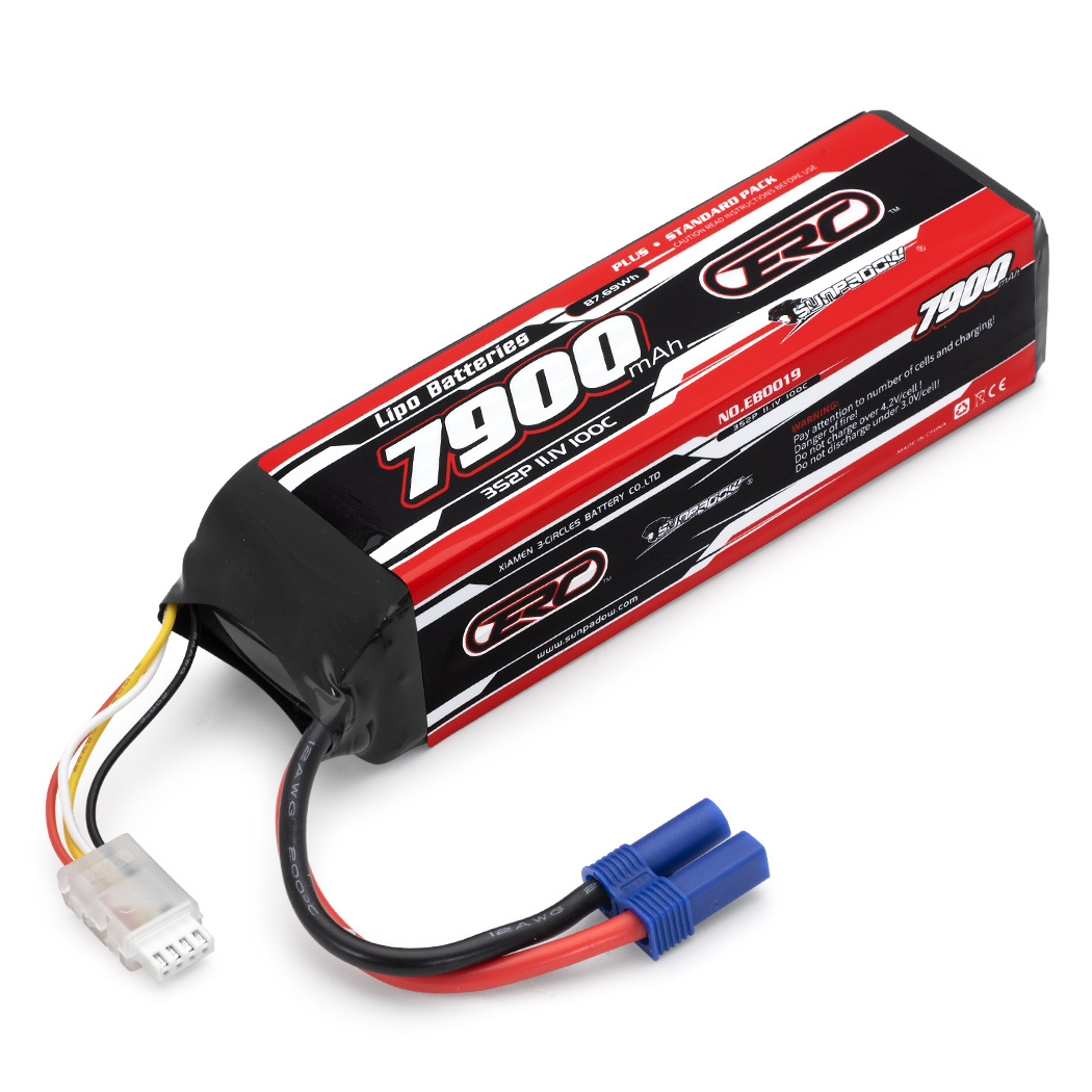 Sunpadow Li-Po Batteri 3S 11.1V 7900mAh 100C EC5-Kontakt