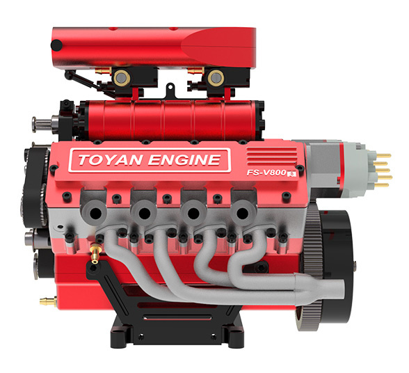 Toyan FS-V800GCS 8-Cyl Metanolmotor 4-Takt Byggsats