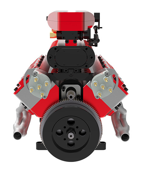 Toyan FS-V800GCS 8-Cyl Metanolmotor 4-Takt Byggsats