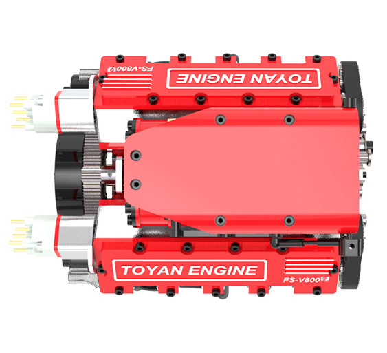 Toyan FS-V800GCS 8-Cyl Metanolmotor 4-Takt Byggsats