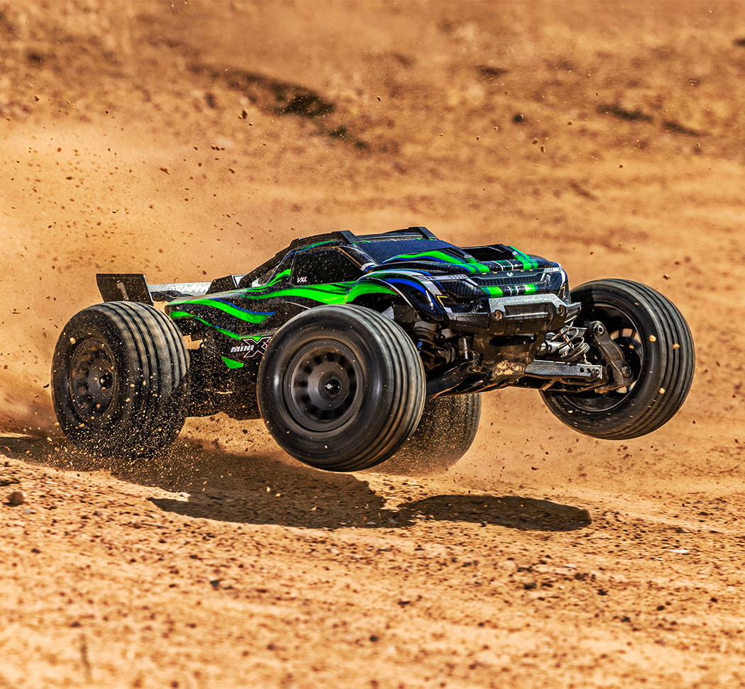 Traxxas Mini XRT RTR TQi VXL-3s Grön - USB-C Laddare / 2s LiPo