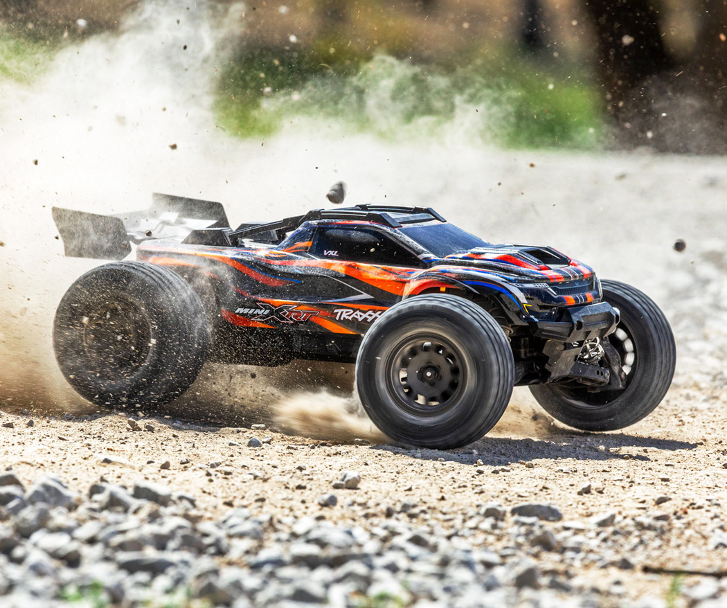 Traxxas Mini XRT RTR TQi VXL-3s Orange - USB-C Laddare / 2s LiPo