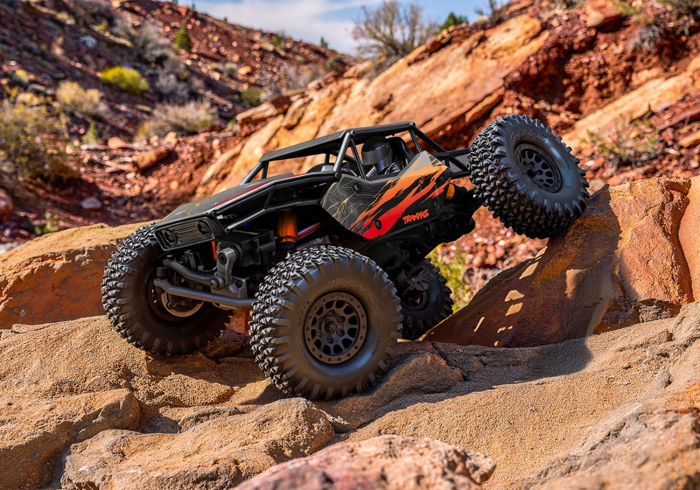 Traxxas TXC-4M 1/18 Extreme Crawler Orange RTR - 3S LiPo/USB Laddare