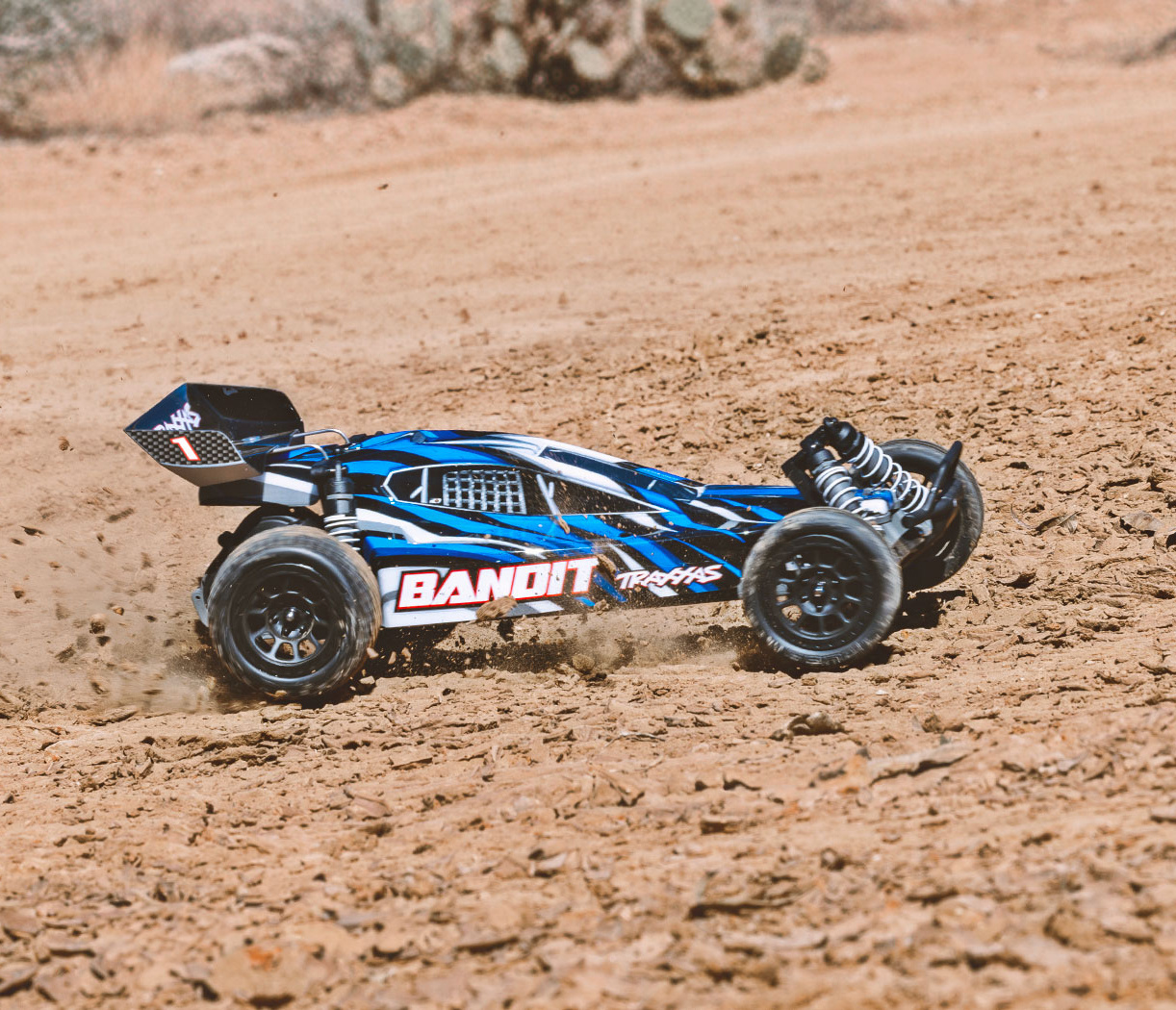 Traxxas Bandit 2WD 1/10 RTR EHD Blue-X USB-C Laddare/ 7-cell NiMH 3000mAh