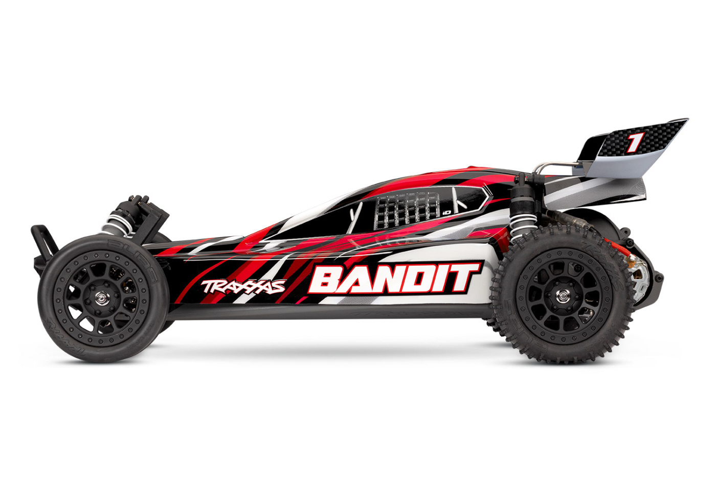 Traxxas Bandit 2WD 1/10 RTR EHD Red-X USB-C Laddare/ 7 cell NiMH 3000mAh