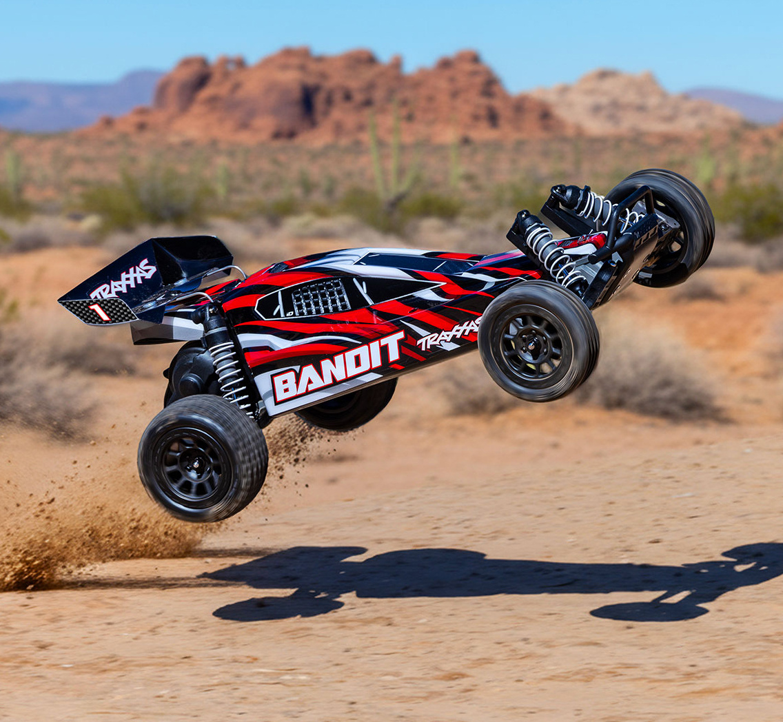 Traxxas Bandit 2WD 1/10 RTR EHD Red-X USB-C Laddare/ 7 cell NiMH 3000mAh
