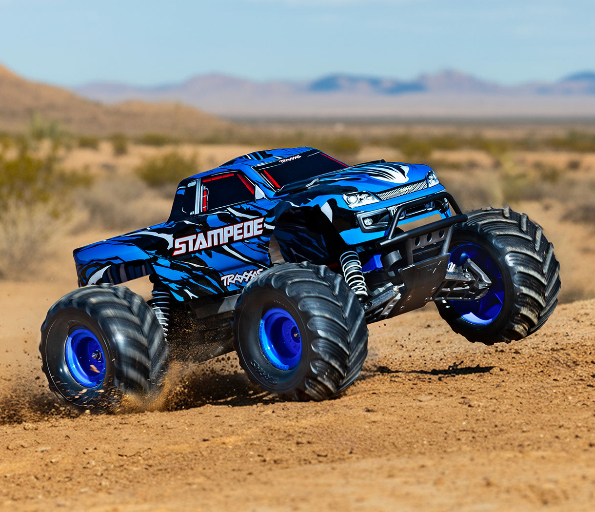 Traxxas Stampede 2WD 1/10 RTR Blå-X 7-cell NiMH Batteri & USB-C Laddare