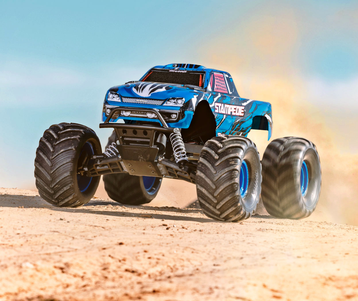 Traxxas Stampede 2WD 1/10 RTR Blå-X 7-cell NiMH Batteri & USB-C Laddare