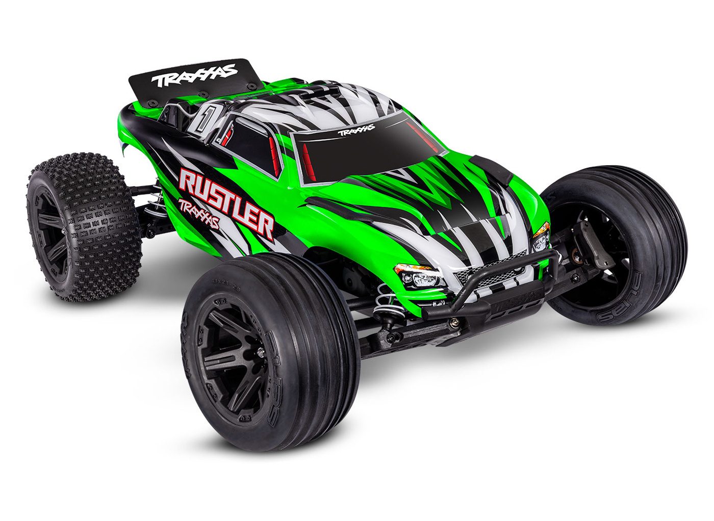 Traxxas Rustler 2WD 1/10 EHD Grön-X - Batteri/USB-C Laddare