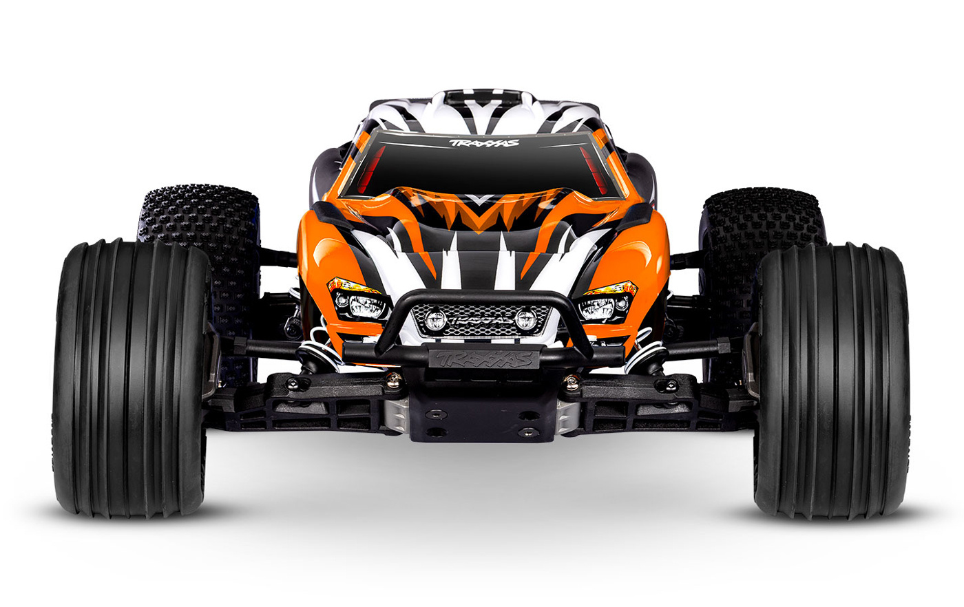Traxxas Rustler 2WD 1/10 EHD Orange-X - Batteri/USB-C Laddare