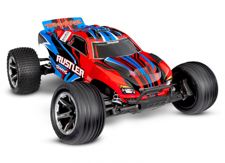 Traxxas Rustler 2WD EHD 1/10 Röd 
