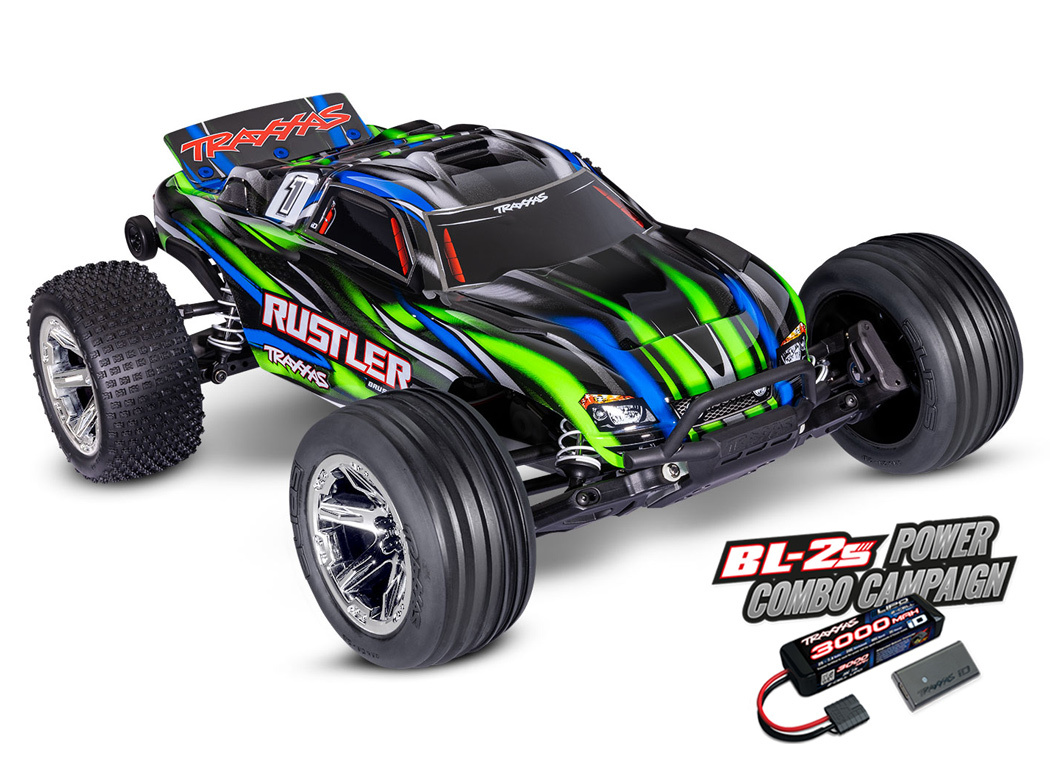Traxxas Rustler 2WD BL-2s EHD 1/10 Grön