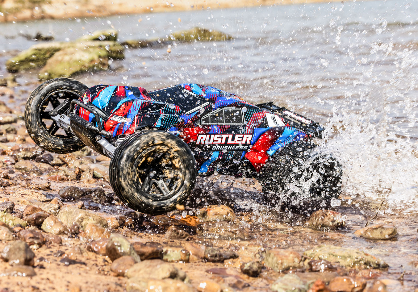 Traxxas Rustler 2WD 1/10 HD VX3 BL 3S RTR Röd