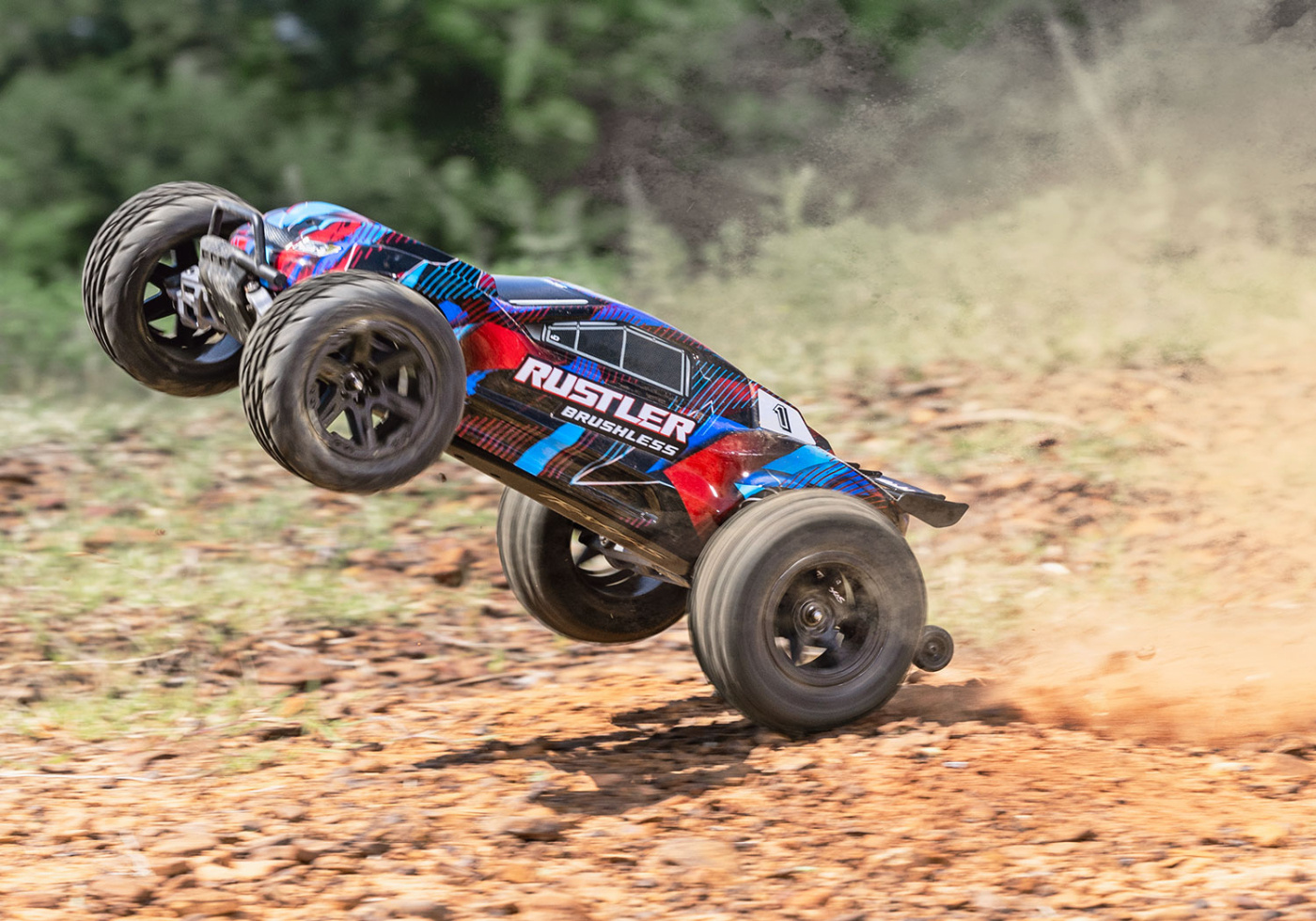 Traxxas Rustler 2WD 1/10 HD VX3 BL 3S RTR Röd