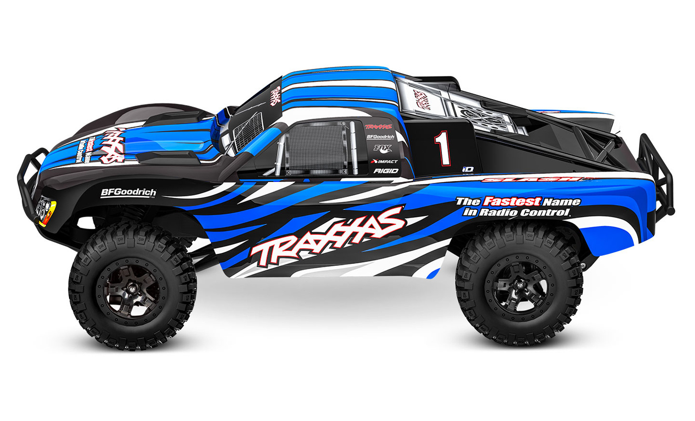 Traxxas Slash 2WD 1/10 Blå-X EHD Clipless - Batteri/USB-C Laddare