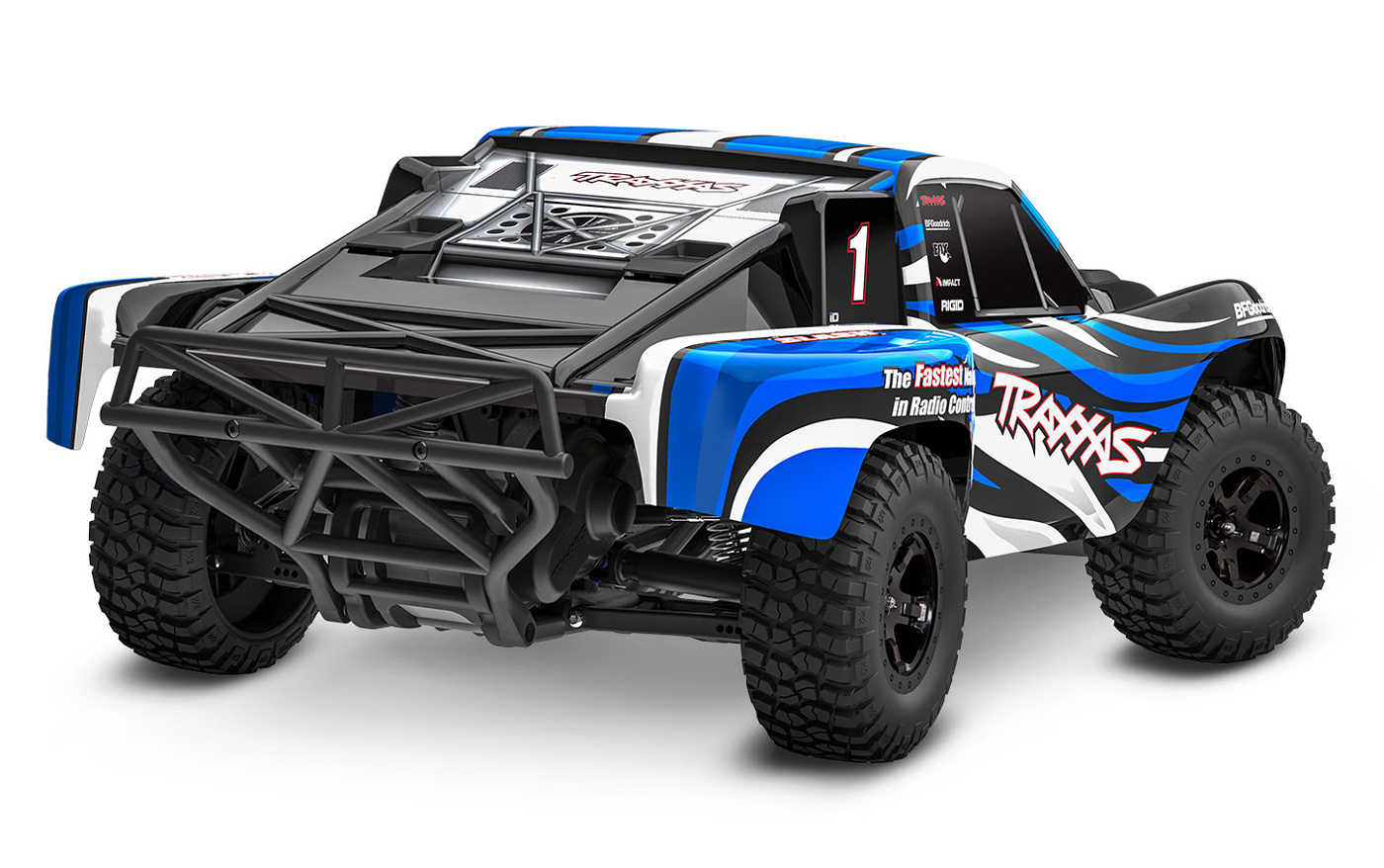 Traxxas Slash 2WD 1/10 Blå-X EHD Clipless - Batteri/USB-C Laddare