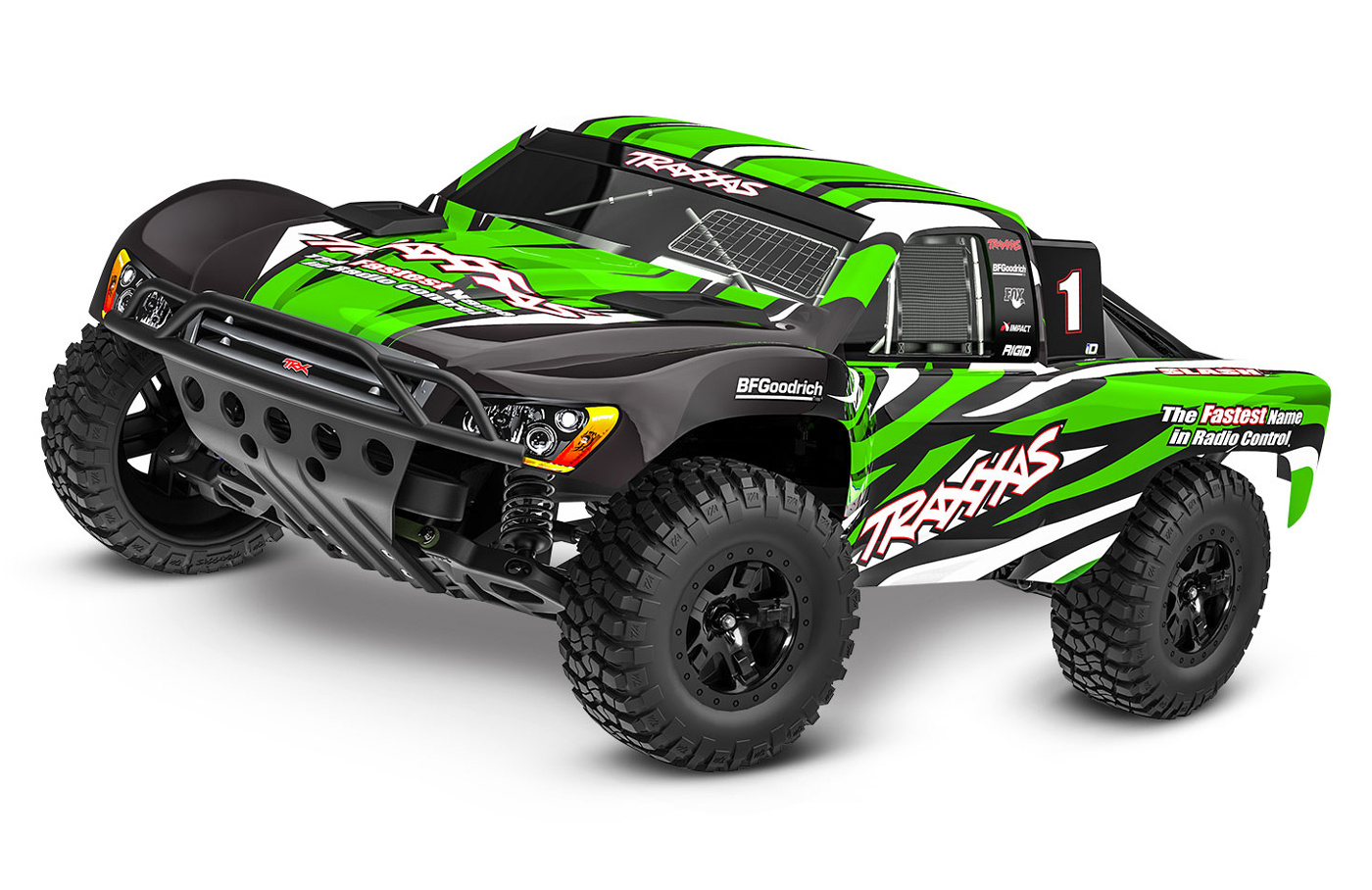 Traxxas Slash 2WD 1/10 Grön-X EHD Clipless - Batteri/USB-C Laddare
