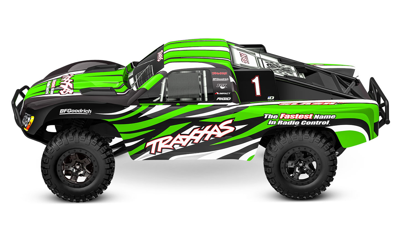 Traxxas Slash 2WD 1/10 Grön-X EHD Clipless - Batteri/USB-C Laddare