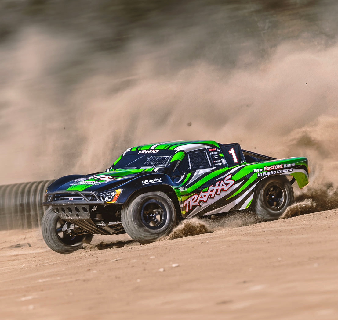 Traxxas Slash 2WD 1/10 Grön-X EHD Clipless - Batteri/USB-C Laddare