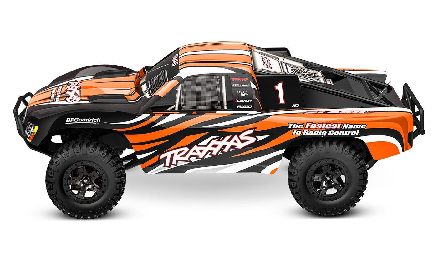 Traxxas Slash 2WD 1/10 Orange-X EHD Clipless - Batteri/USB-C Laddare