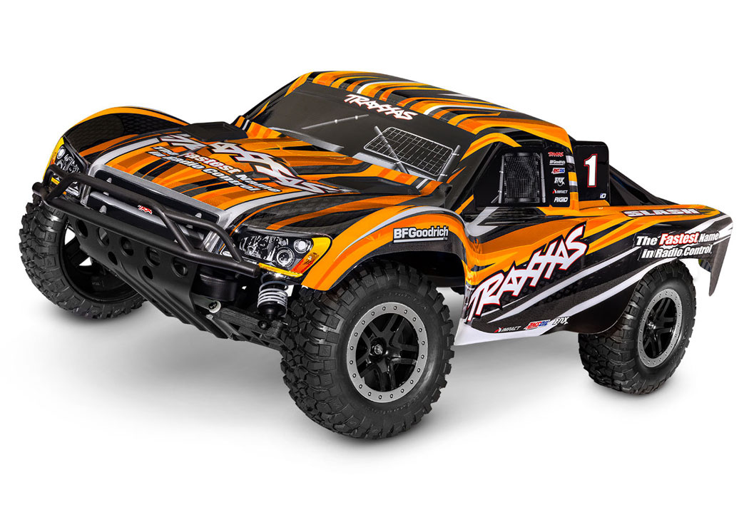 Traxxas Slash 2WD 1/10 RTR Orange EHD Clipless - NiMH Batteri/USB-C Laddare