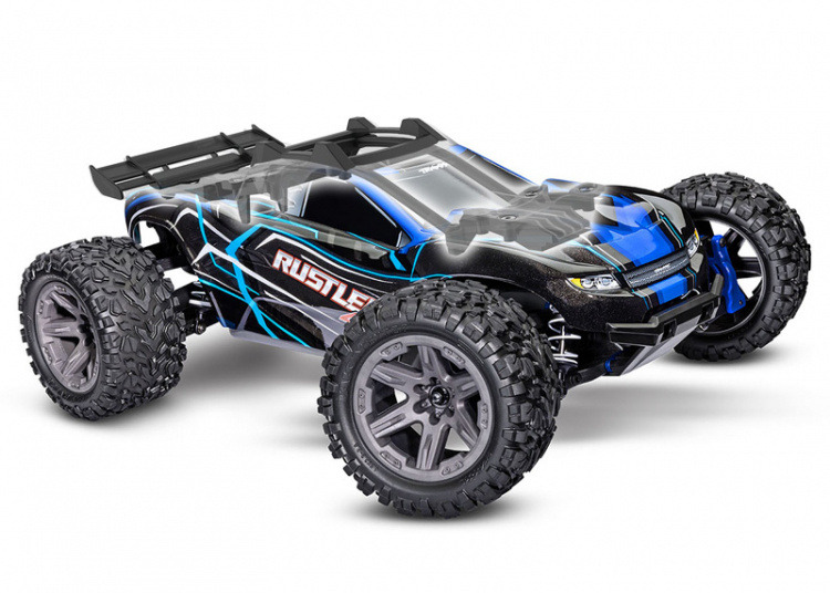 Traxxas Rustler 4WD BL-2s 1/10 Blå