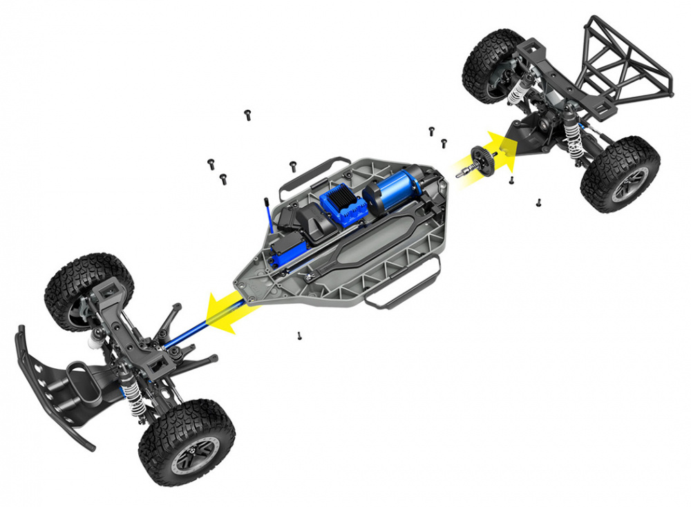 Traxxas Slash 4WD VXL Clipless EHD 1/10 Blå