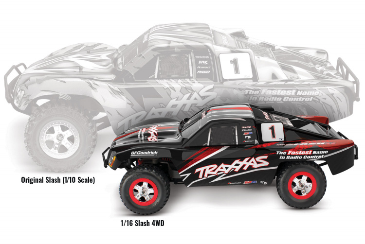 Traxxas Slash 4WD 1/16 Svart