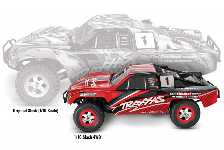 Traxxas Slash 4WD 1/16 Röd