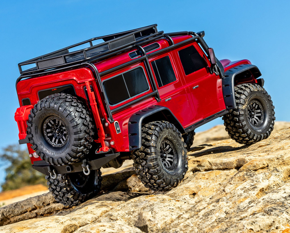 Traxxas TRX-4 Land Rover Defender Clipless Röd RTR