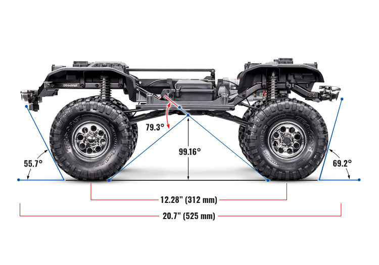 Traxxas TRX-4 1972 Blazer High Trail 4WD 1/10 Röd