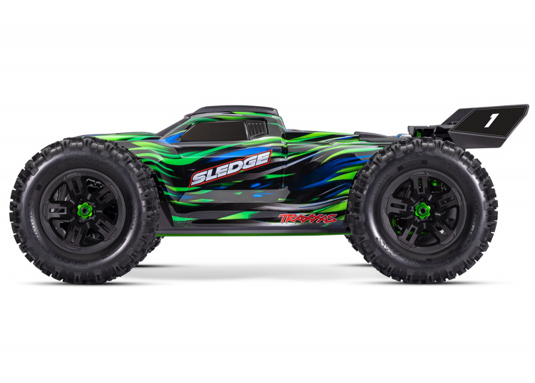 Traxxas Sledge 1/8 Truck VXL-6s Belted Grön